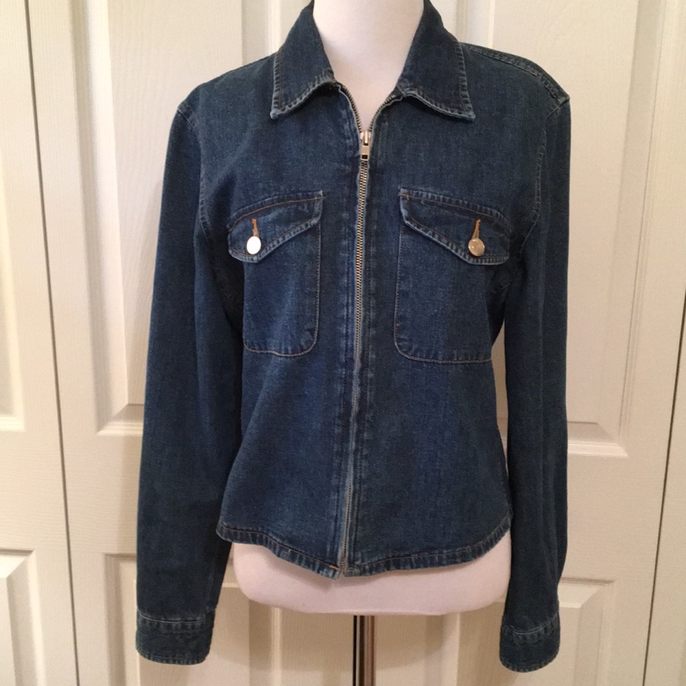 The Limited zip up Jean jacket size S